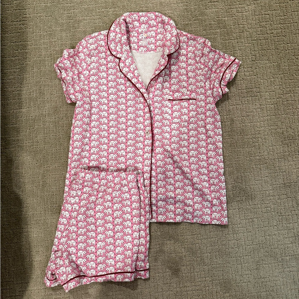 Roller Rabbit Pink Elephant Pajama Set